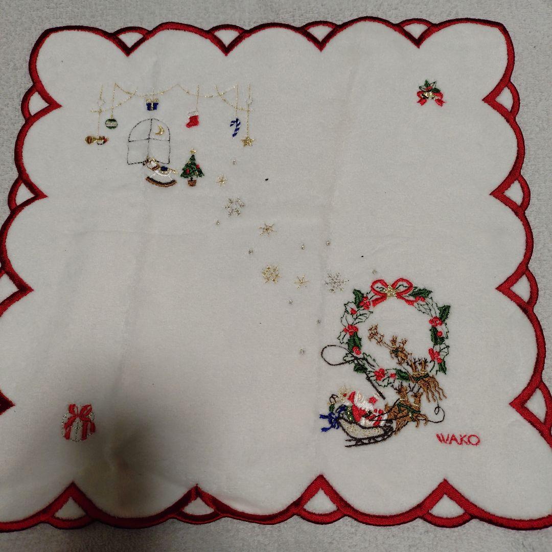 高品質 WAKO 和光 メルカリ - ハンカチ ハンドタオル 刺繍 クリスマス 小物