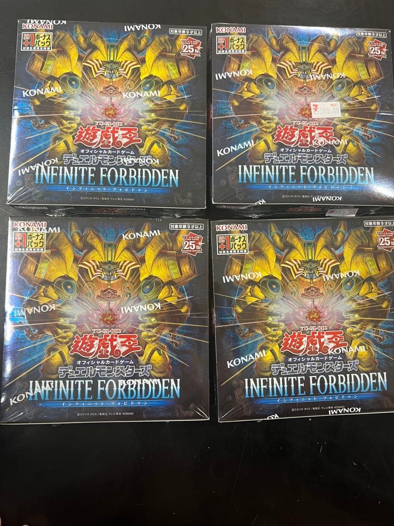 遊戯王 インフィニット フォビドゥン シュリンク付き 4BOX新品、♥