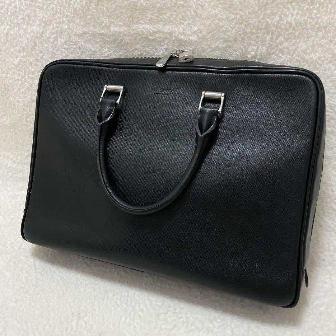 美品✨FUJITAKA ブリーフケース　オーブ　ビジネスバッグ　レザー　ブラック