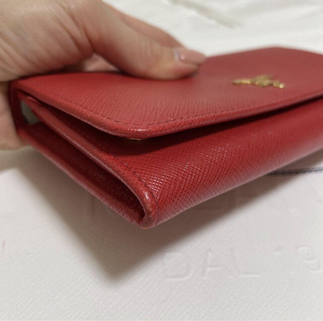 PRADA 赤色長財布 PRADA赤長財布