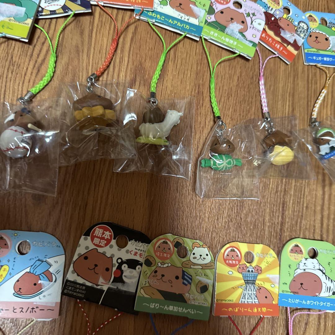 カピバラさん　ご当地ねつけストラップ　27個セット　バラ売り可 ご当地もの カピバラさん根付ストラップ 27個大量 くまモン dr