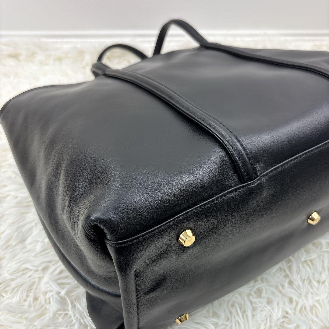 美品✨Russetラシット A4対応オールレザートート 黒×ピンク