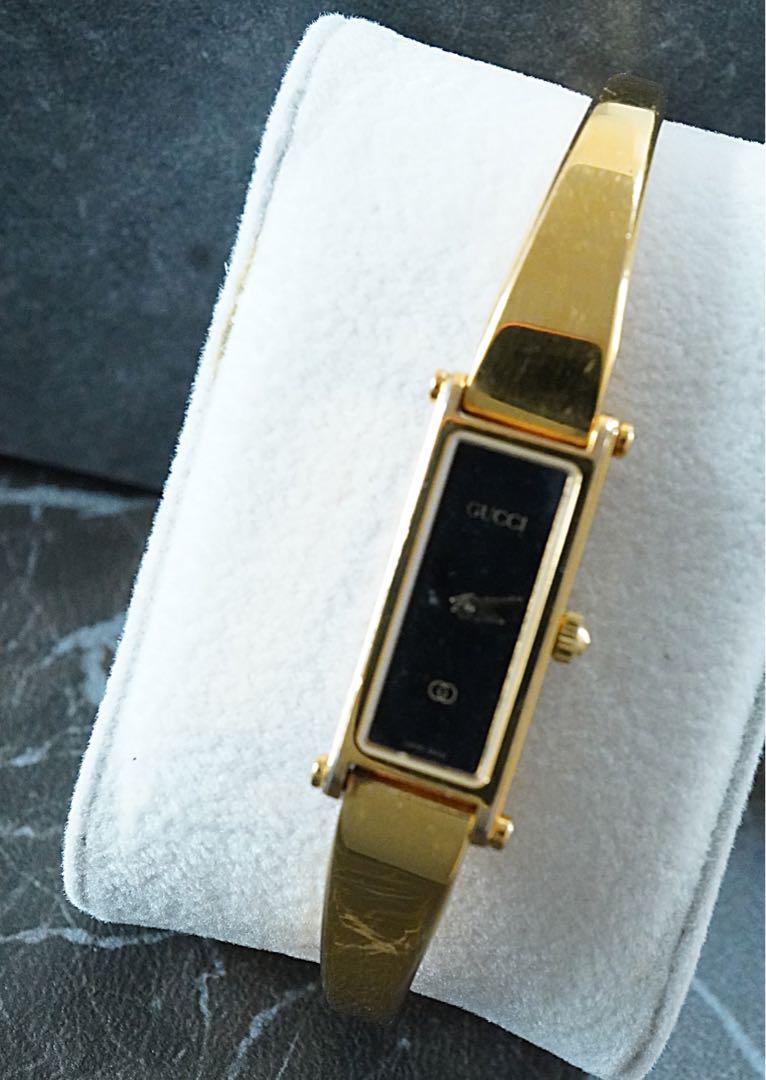 GUCCI スクエア バングル シルバー＆ゴールド