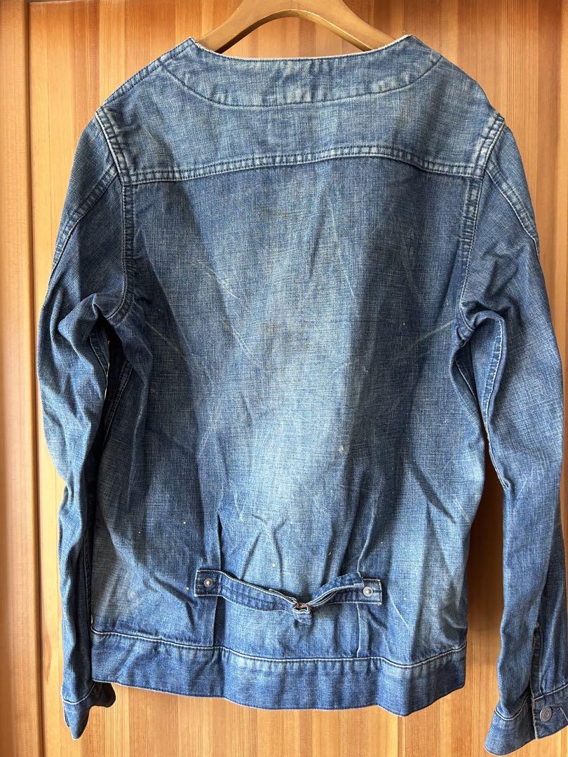 ordinary fits ノーカラー デニムジャケット