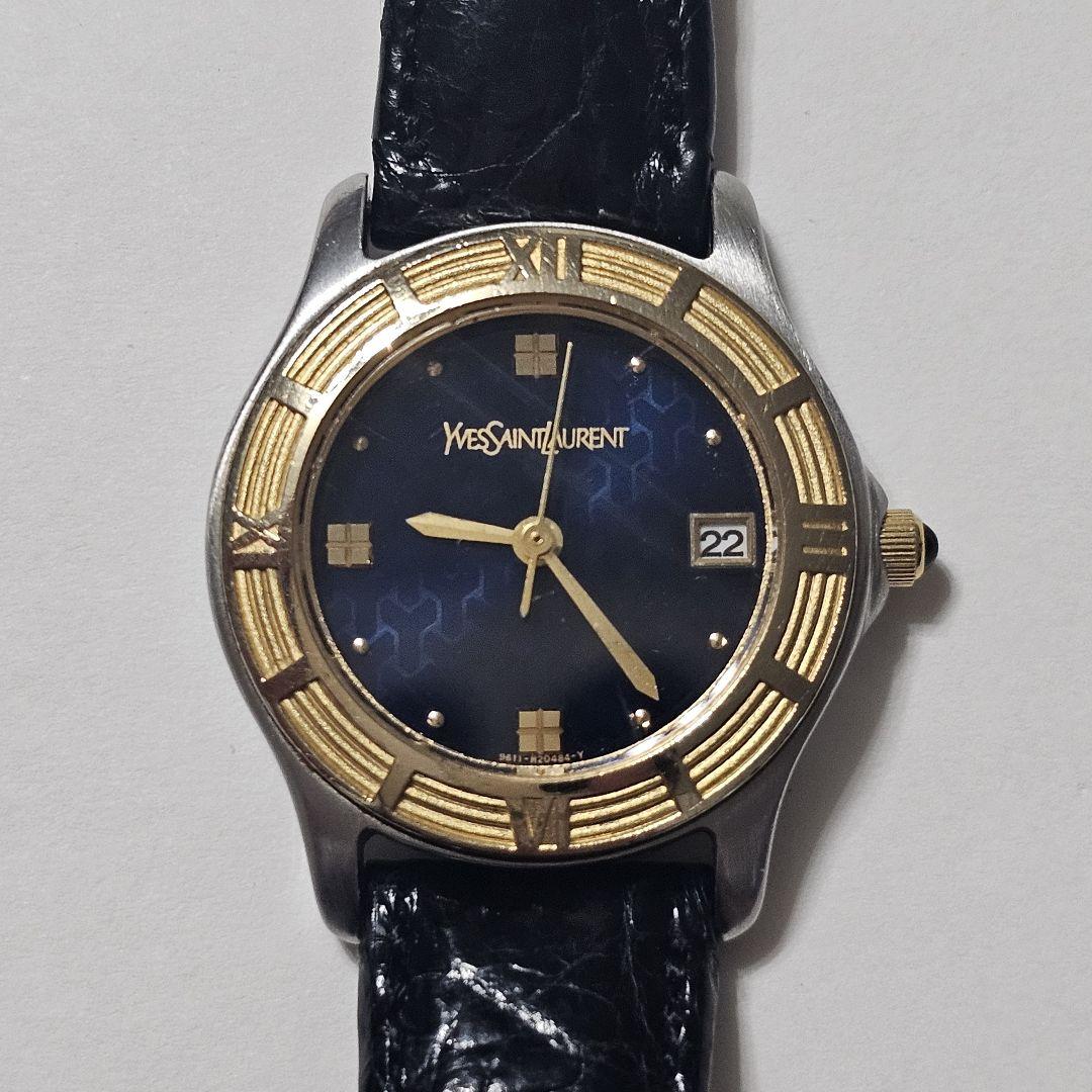 Yves Saint Laurent ネイビー 時計