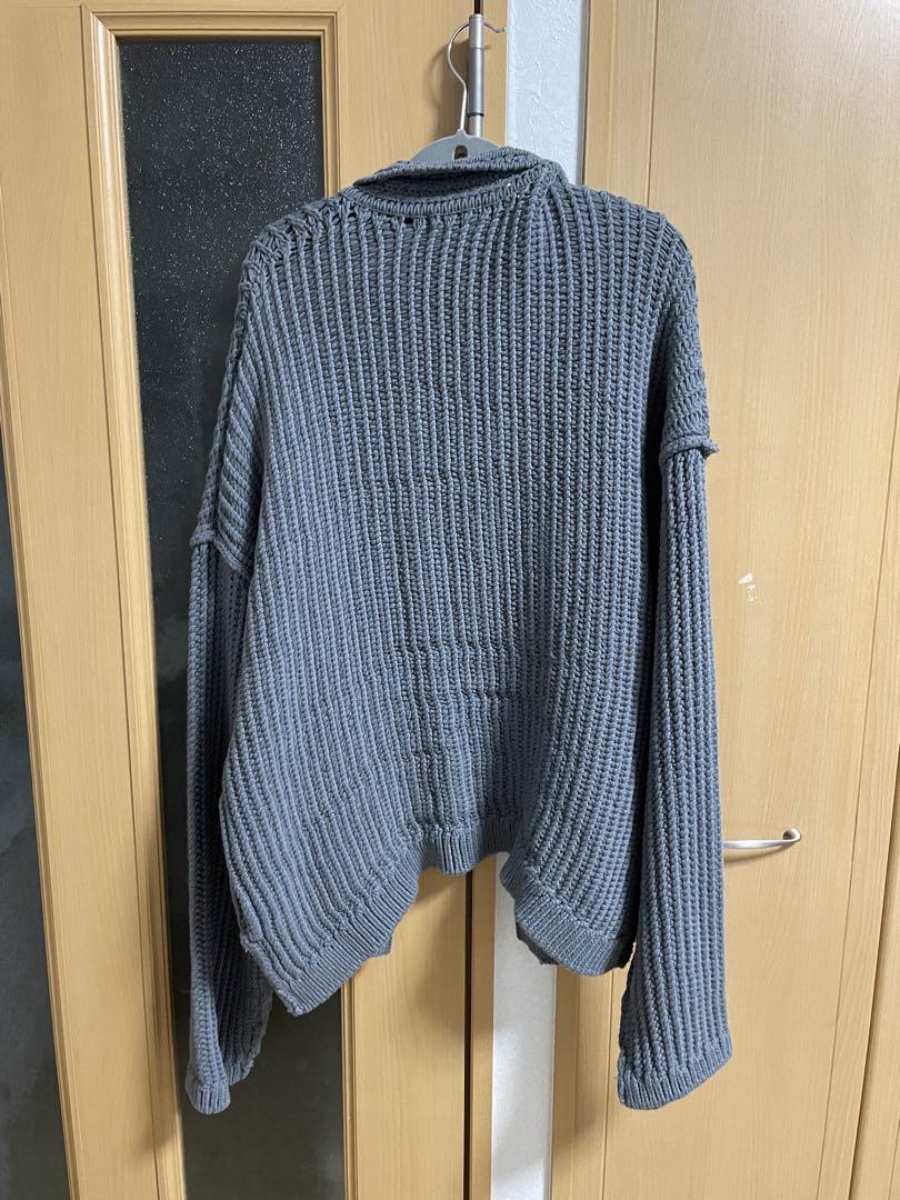 LILY YARN KNIT BLOUSON Lサイズ LIDNM