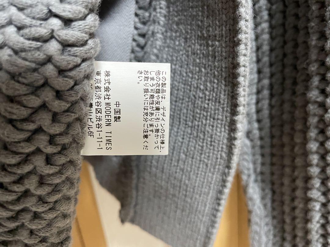 LILY YARN KNIT BLOUSON Lサイズ LIDNM
