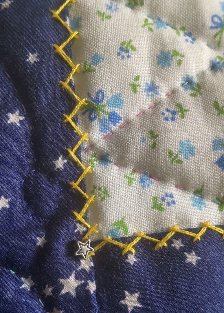 handmade ログキャビンのキルト