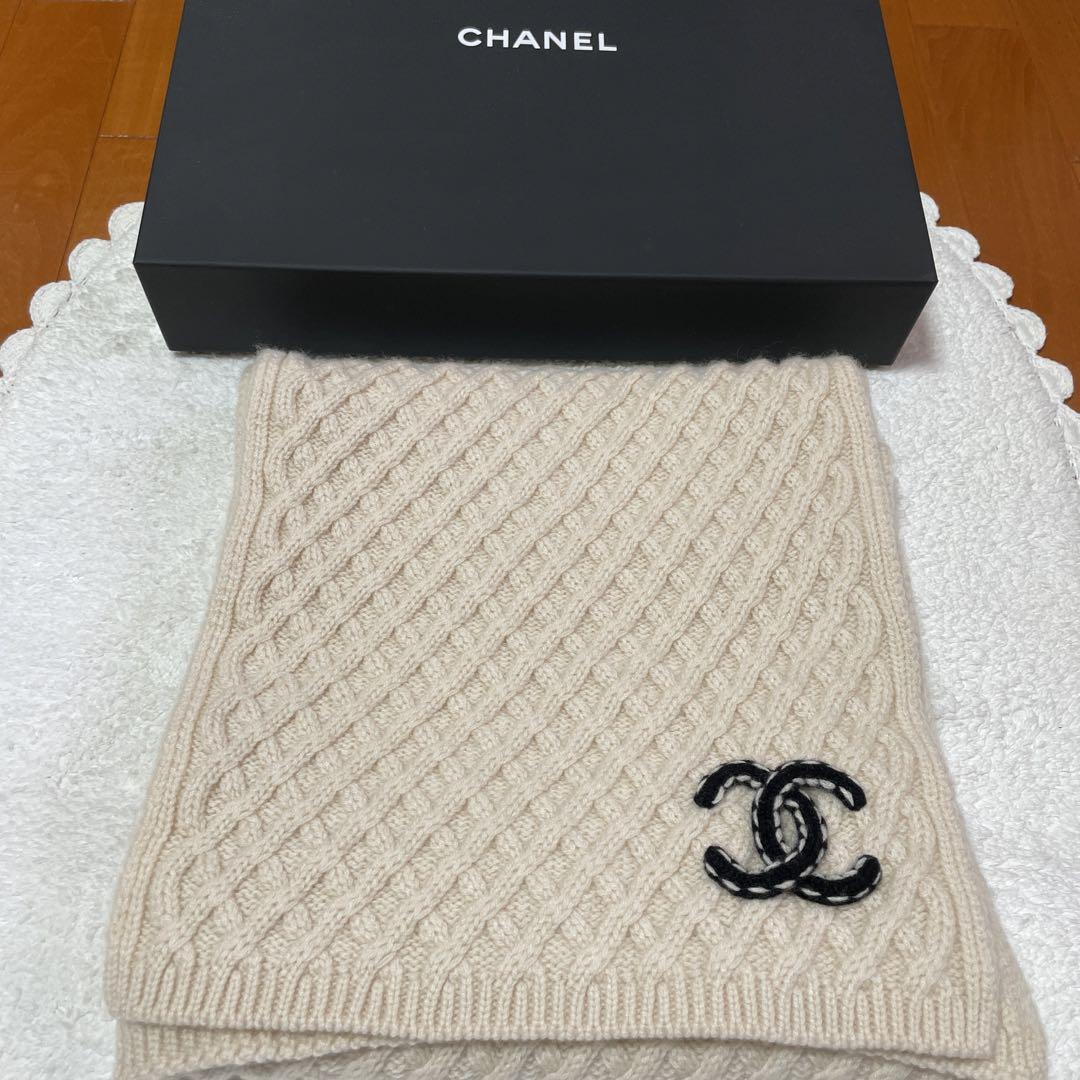 新品 シャネル CHANEL ココマーク マフラー ショール ストール