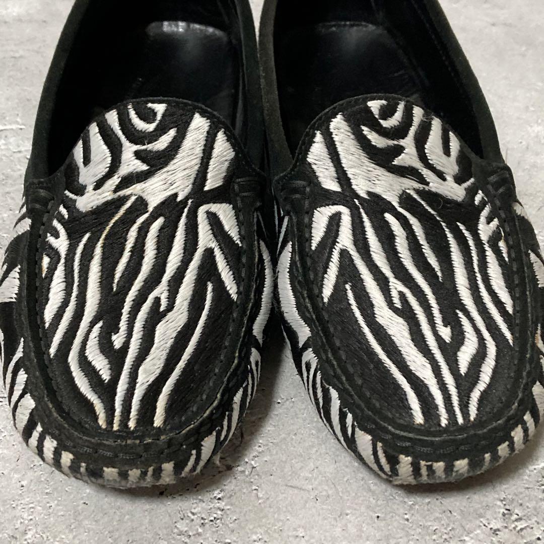 トッズ TOD'S (36.5) ゼブラ柄 ローファー ドライビングシューズ