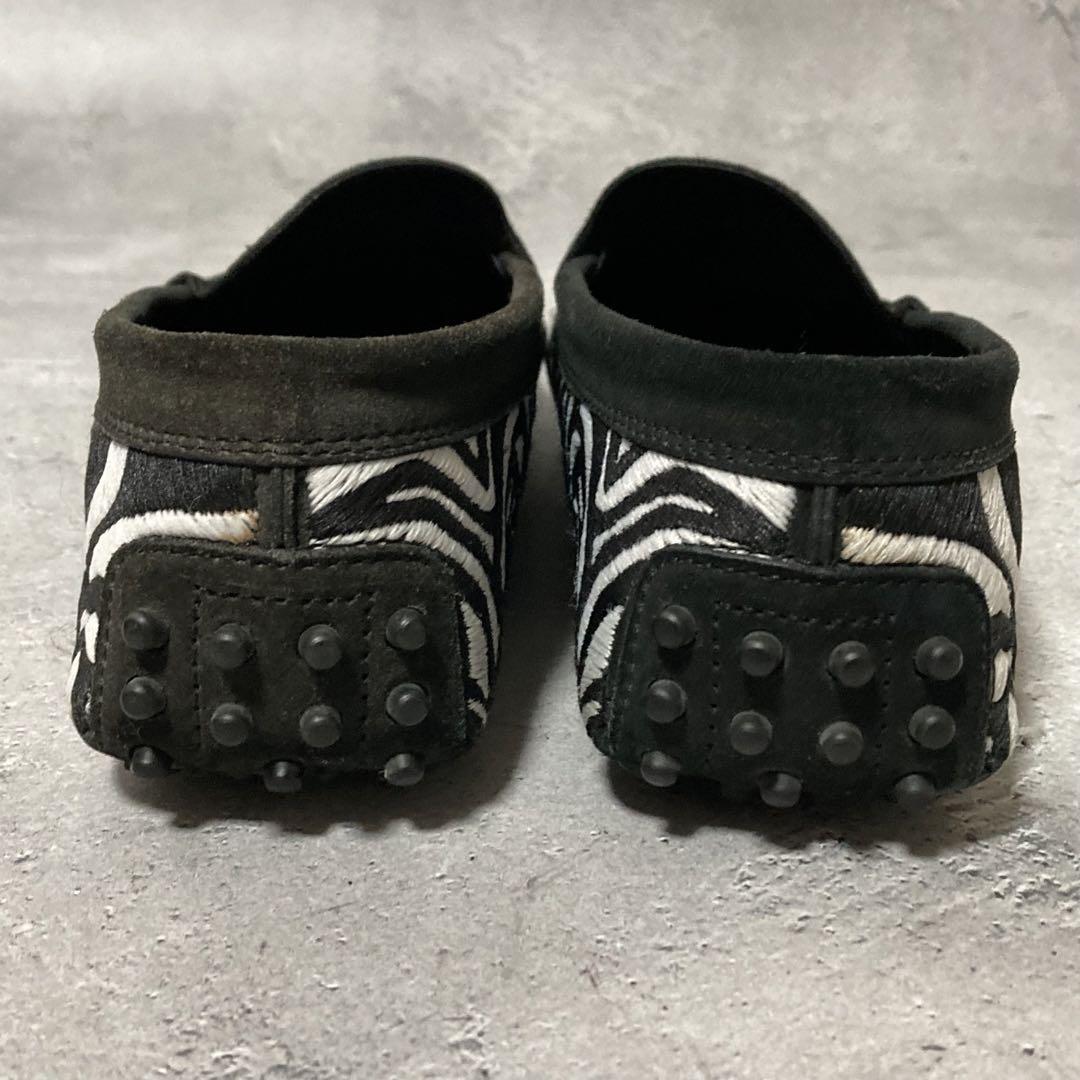 トッズ TOD'S (36.5) ゼブラ柄 ローファー ドライビングシューズ