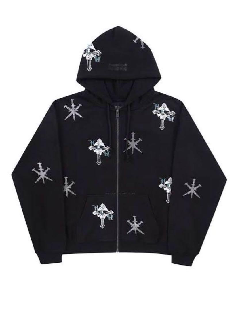 UNKNOWN X HCW Rhinestone HoodieサイズMです