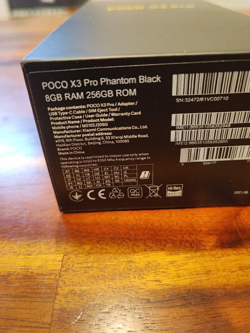 人気品質保証 xiaomi poco X3 pro 8GB 256GB ファントムブラック VlxcC-m73877769658 新作爆買い