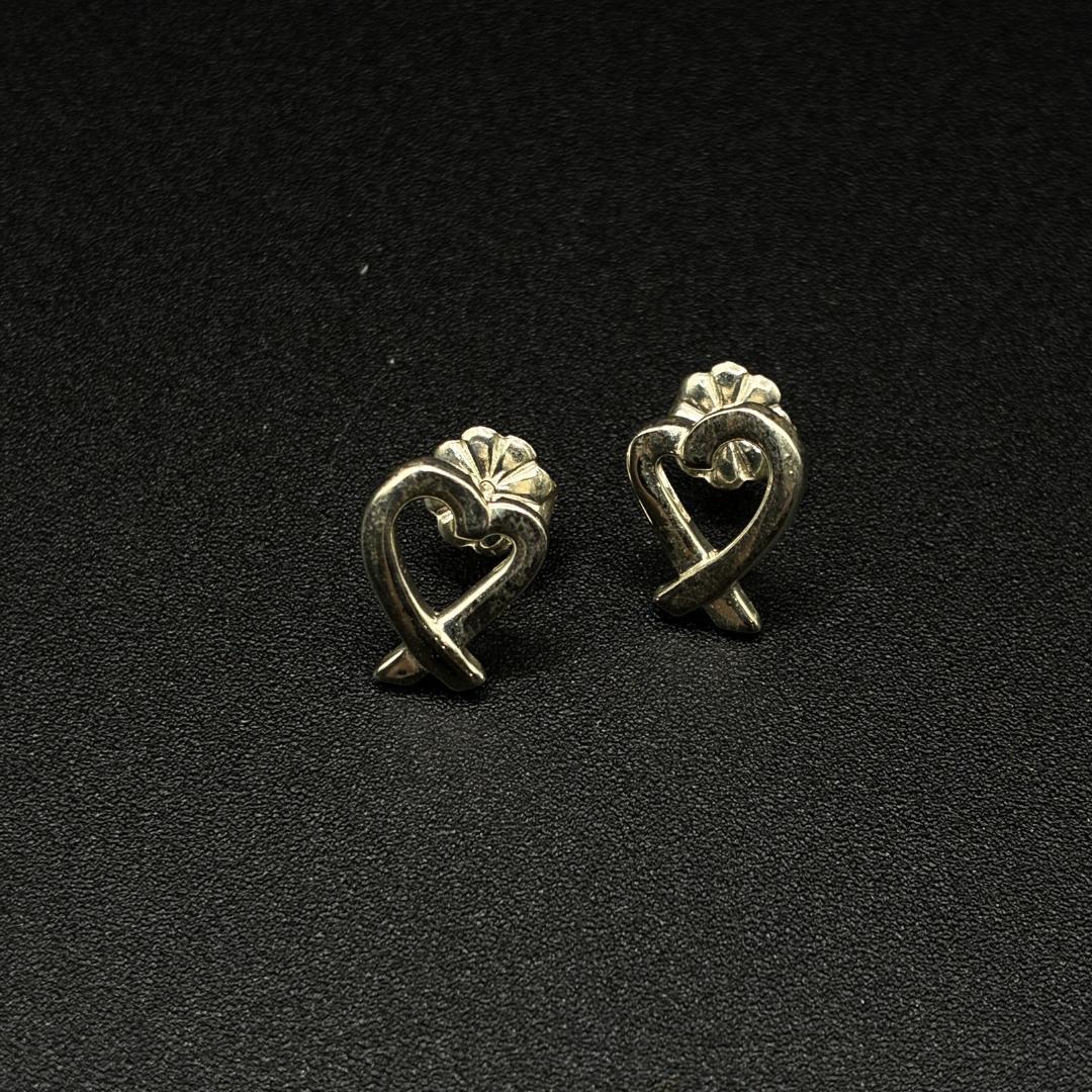 【美品】Tiffany & Co ラビングハート ピアス パロマ SV925