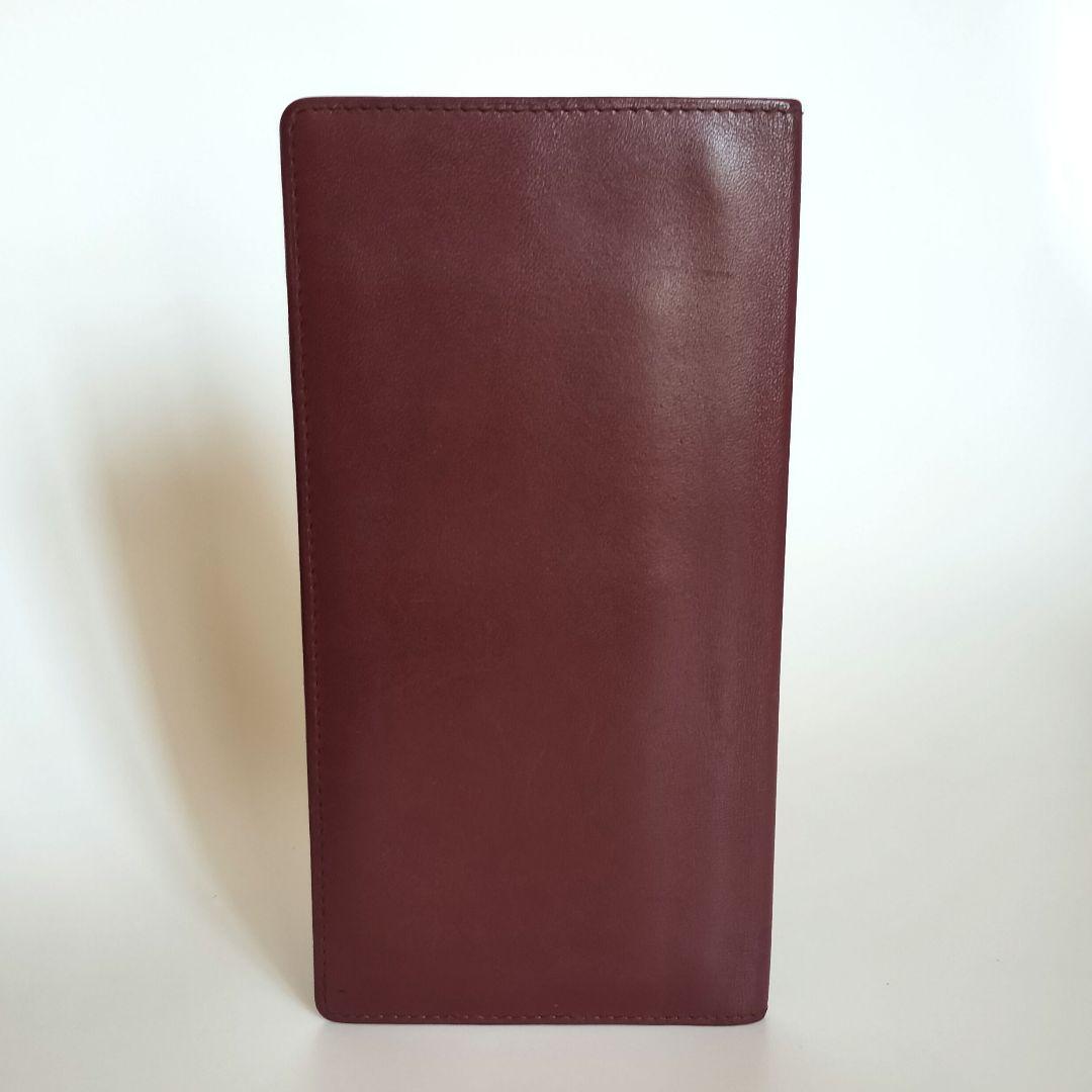 ほぼ未使用品　Cartier カルティエ　折り財布　マストライン　ボルドー　希少 新品未使用 箱付き Cartier カルティエ 折り財布 マストライン