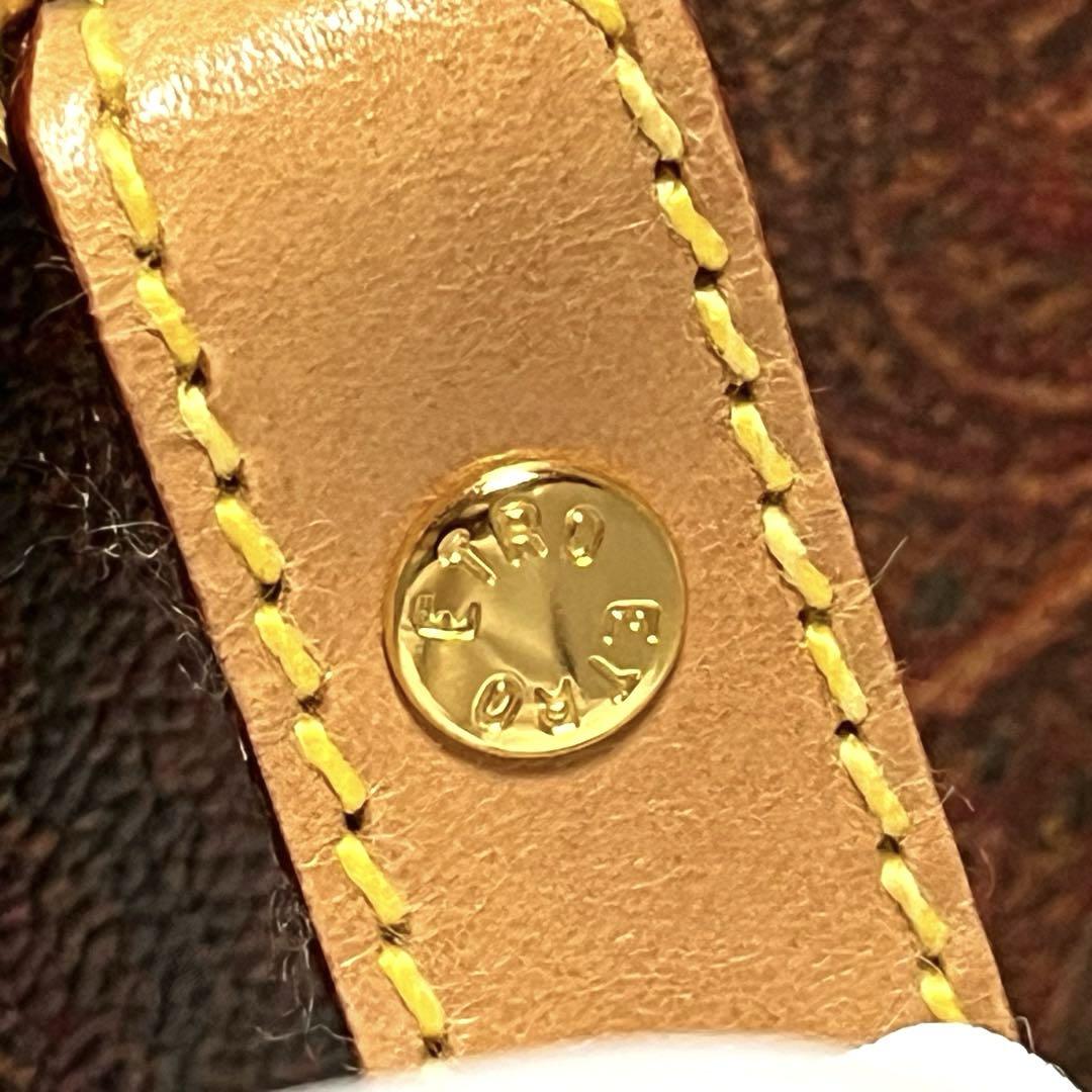 ETRO ハンドバッグ ペイズリー PVC レザー ブラウン 2WAY 美品