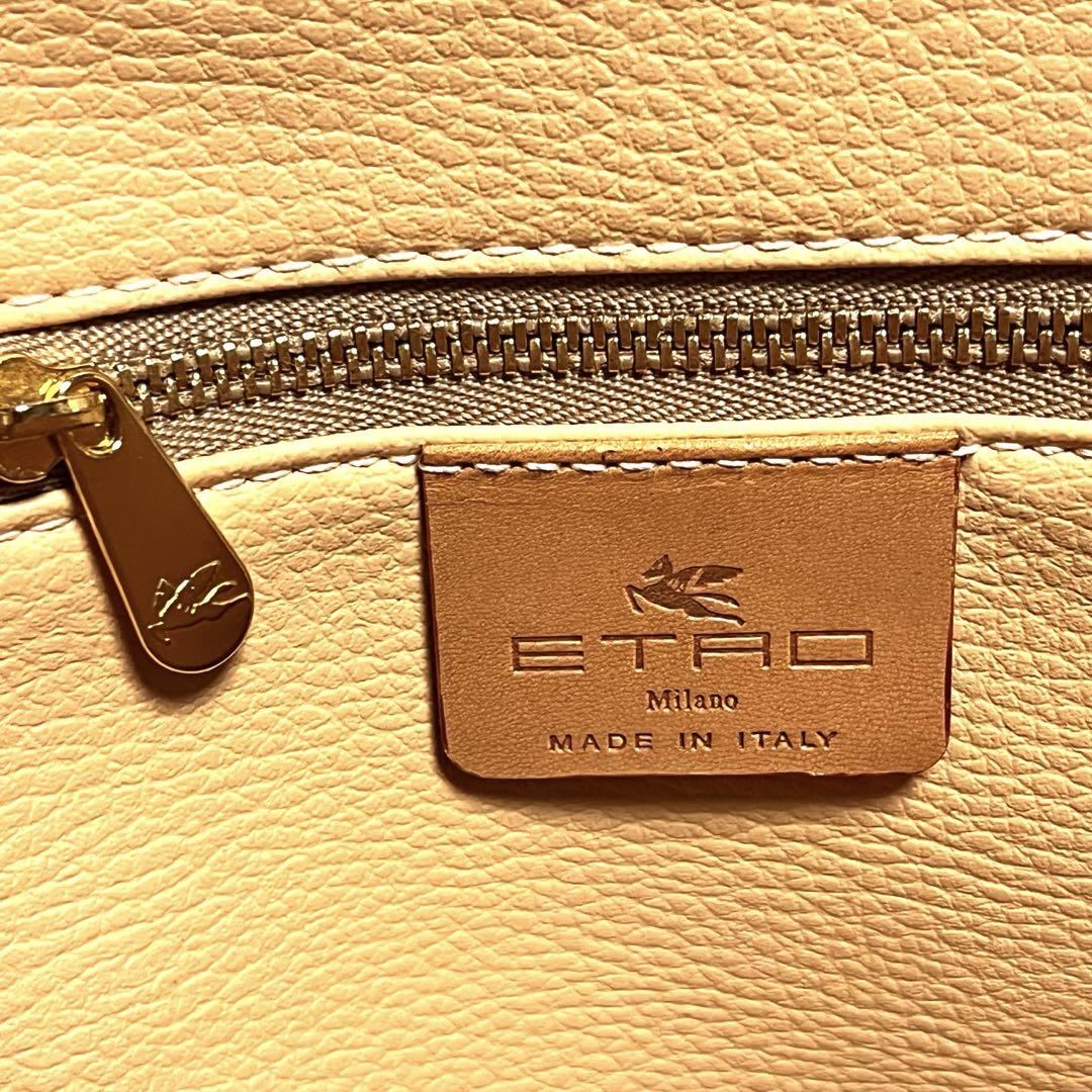 ETRO ハンドバッグ ペイズリー PVC レザー ブラウン 2WAY 美品