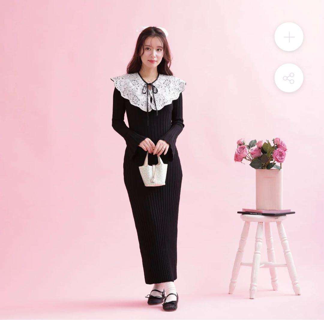 メゾンマーブル Angel Flare Dress ブラック