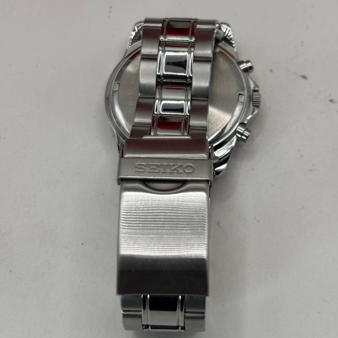 稼働品☆　SEIKOセイコー　クロノグラフ　美品　メンズ腕時計　箱付き