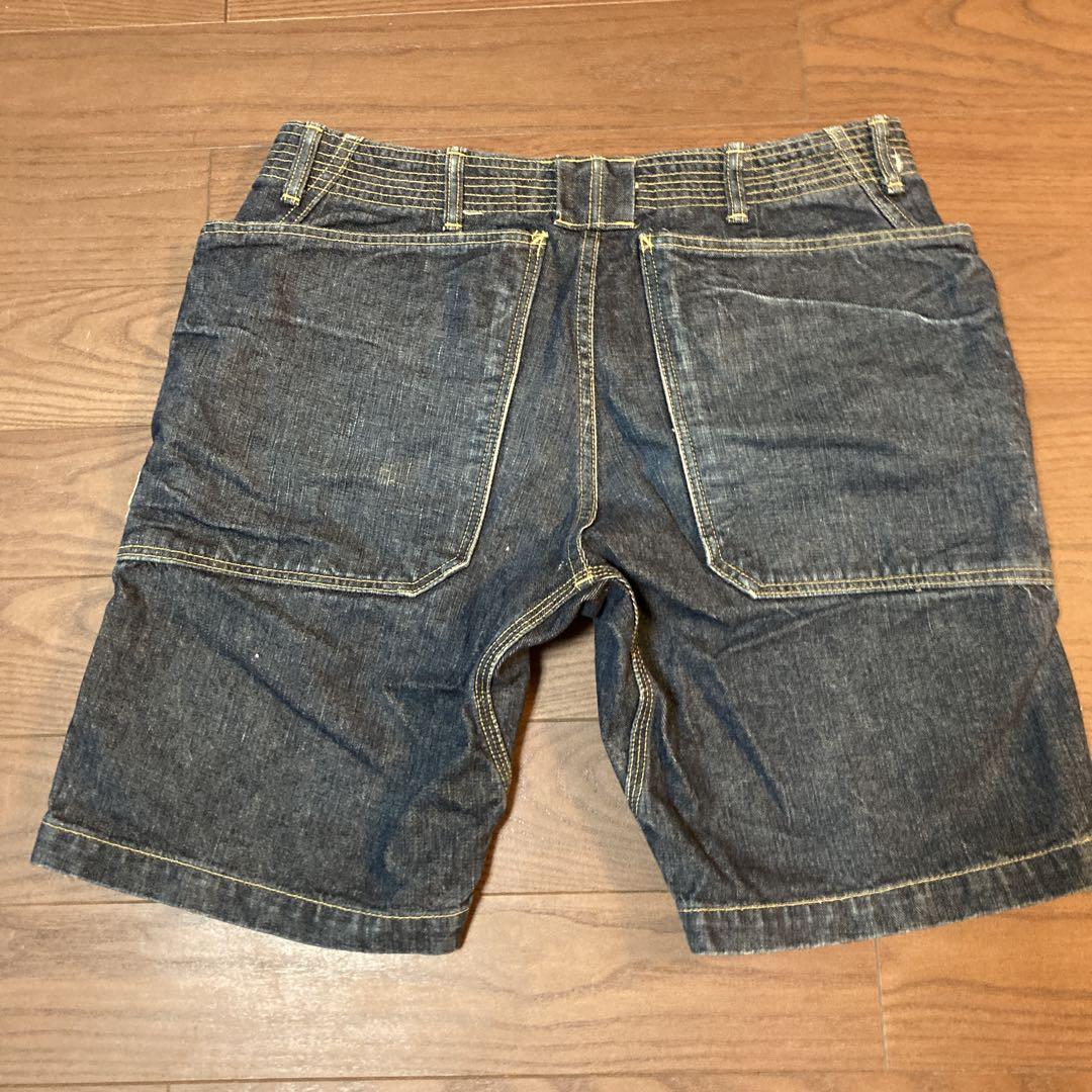 ササフラス　sassafras フォールリーフショートパンツ　デニム　Ｌサイズ