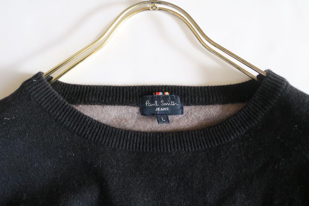 PAUL SMITH】ニット 背面グラデーション 黒 L☆