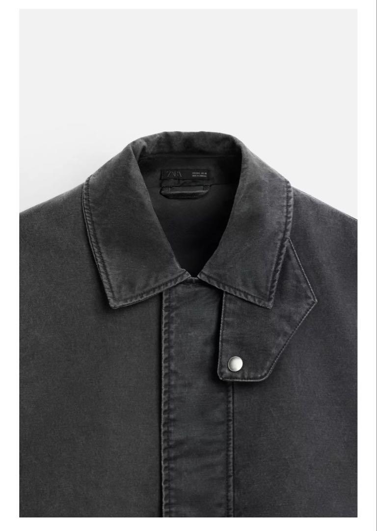 【ZARA】ウォッシュド ワックスフィニッシュジャケット ワックスフィニッシュ ジャケット - ブルー | ZARA Japan / 日本