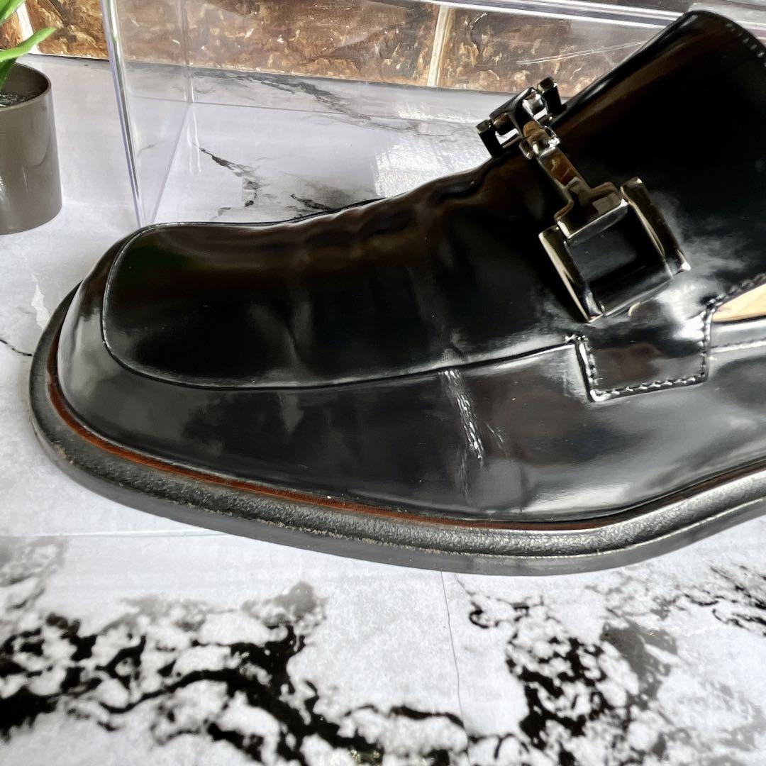 【GUCCI】グッチ(24.5)スクエアビットローファー シルバー レザー GUCCI】グッチ(24.5)スクエアビットローファー シルバー レザー