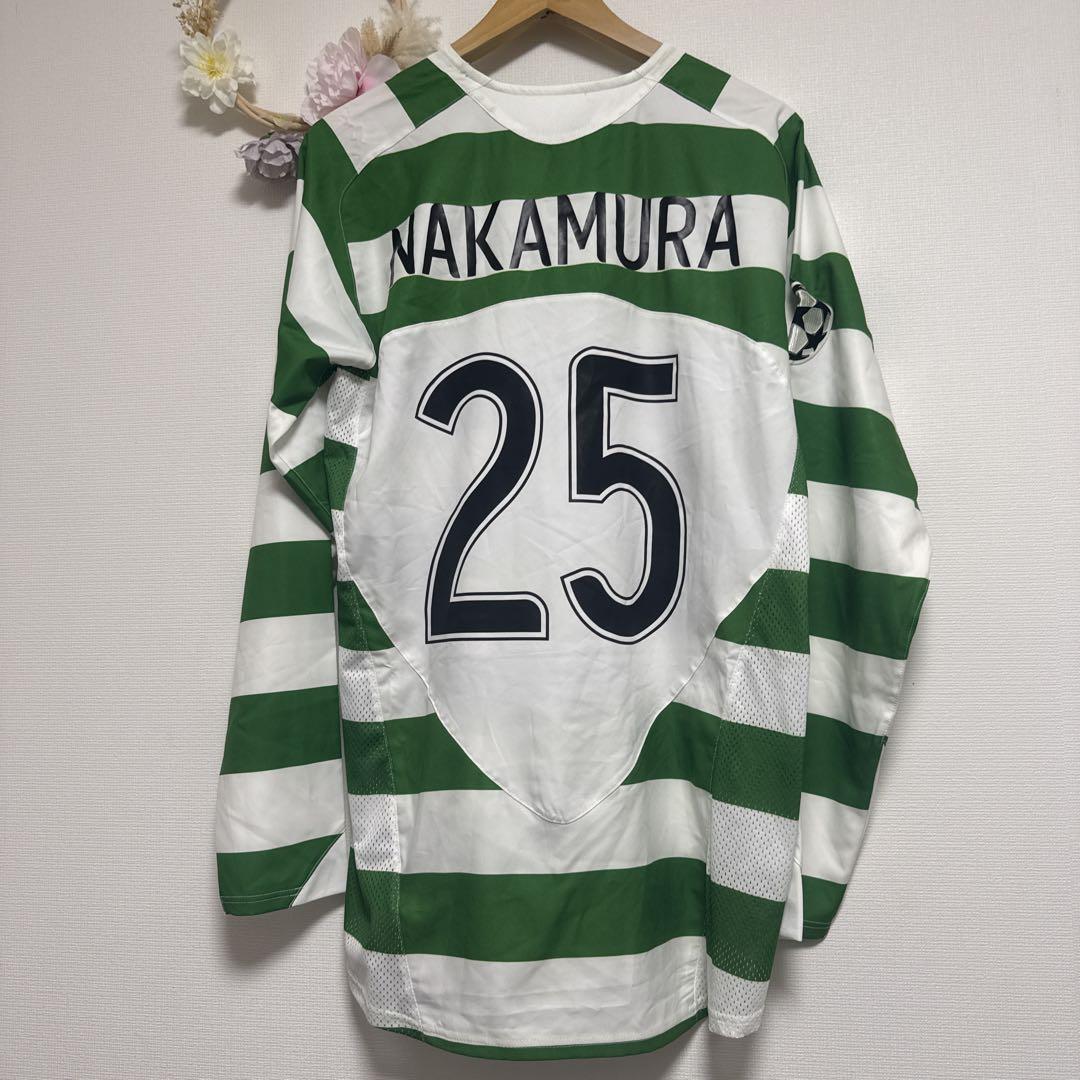 美品 中村俊輔 セルティック NIKE ホーム ユニフォーム No.25 XL セルティック サッカーユニフォーム SIZE XL グリーン 中村俊輔