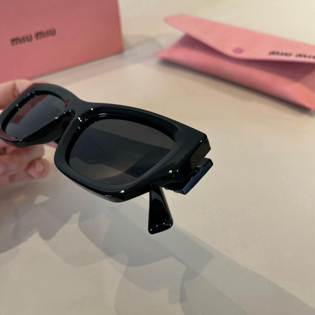 miu miu ブラック サングラス キャットアイ - メルカリ