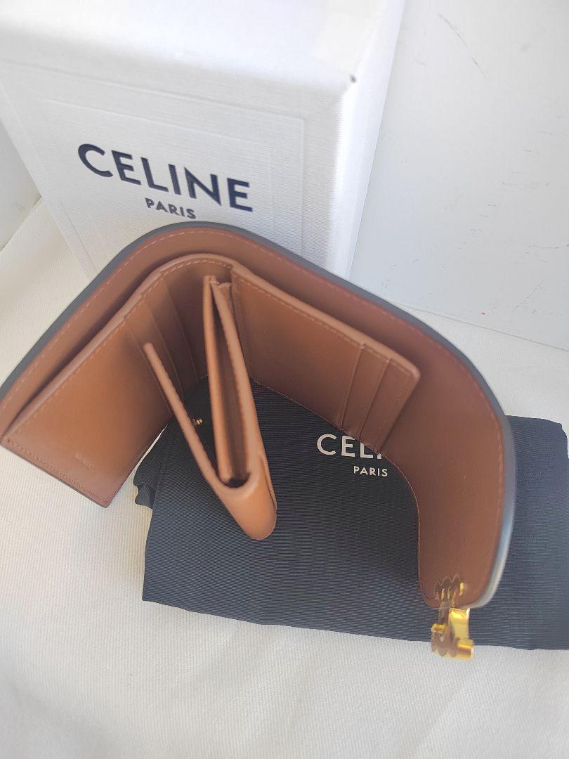 可愛い セリーヌ CELINE トリンオフ スモールフラップウォレット三つ折財布