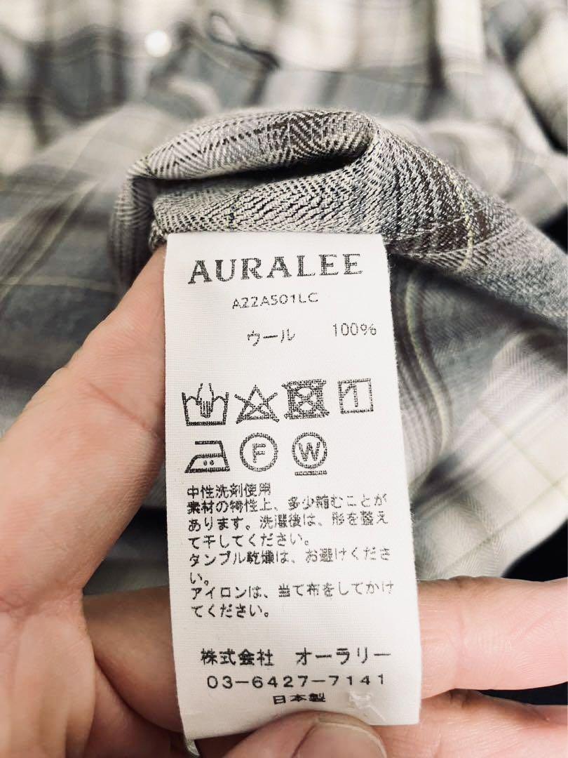 AURALEE SUPER LIGHT WOOL CHECK SHIRTS 4