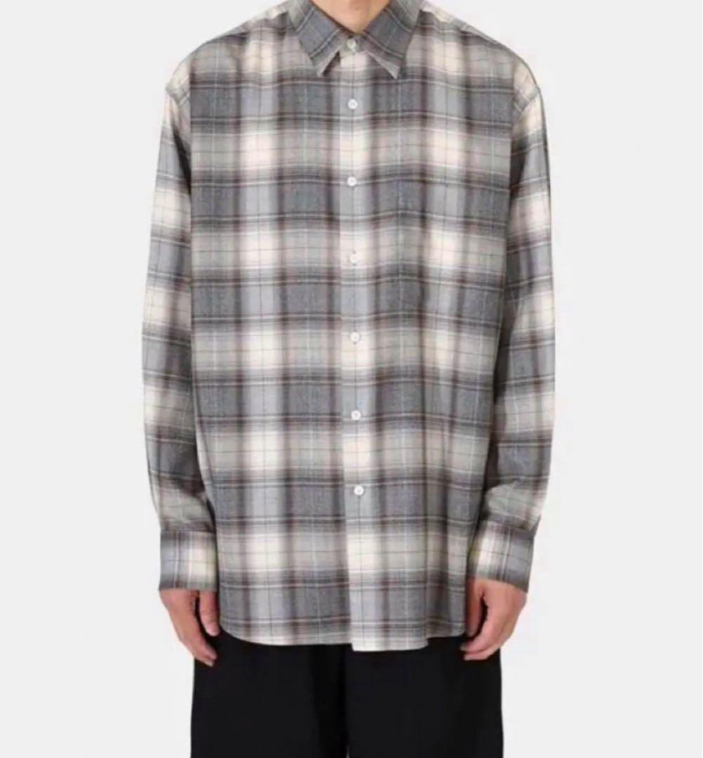 AURALEE SUPER LIGHT WOOL CHECK SHIRTS 4