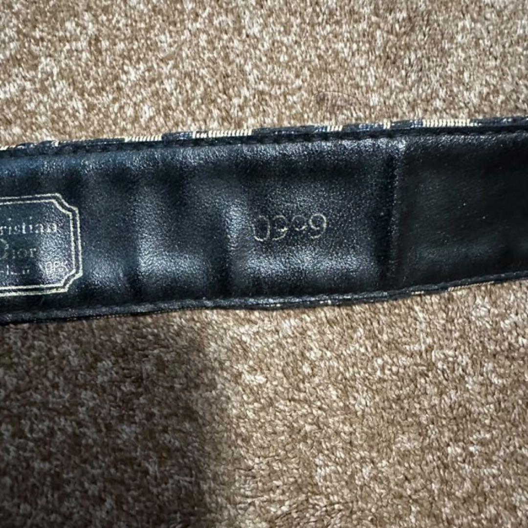 christian dior トロッター　ベルト レザーネイビー　ヴィンテージ