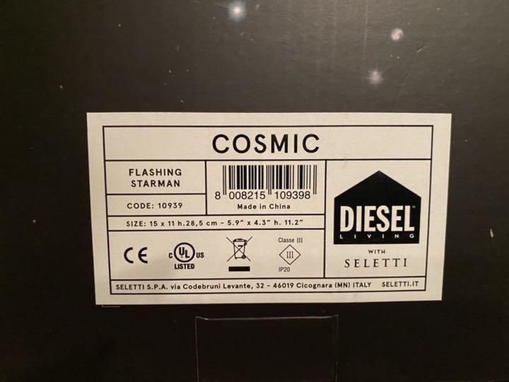 限定SALE新作登場 Diesel ライト コズミックフラッシングスターマン SVUKk-m73894421612 Seletti コラボ 大特価新作