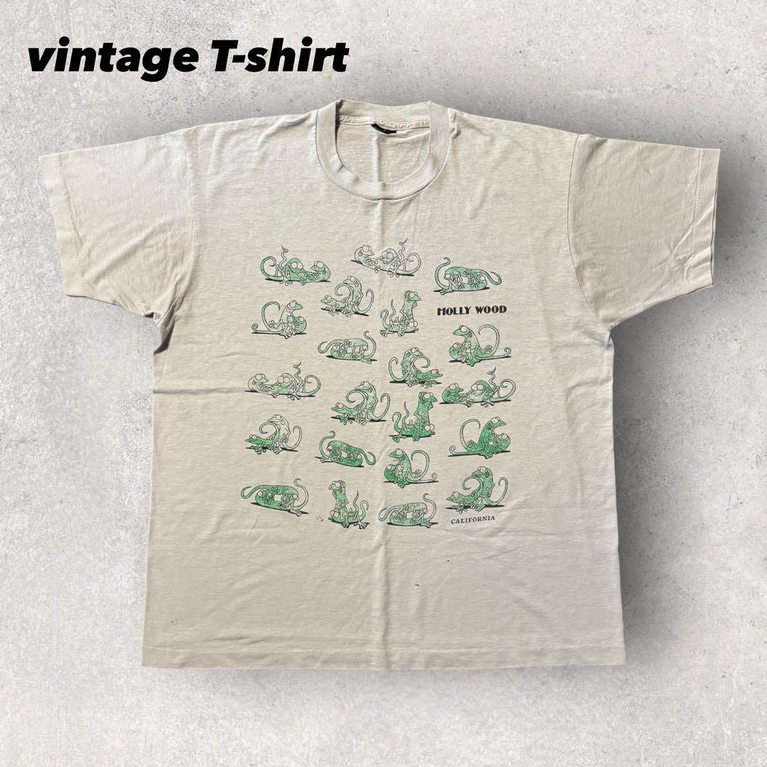 【ビンテージ】エロTシャツ　90s USA製　カメレオン　a