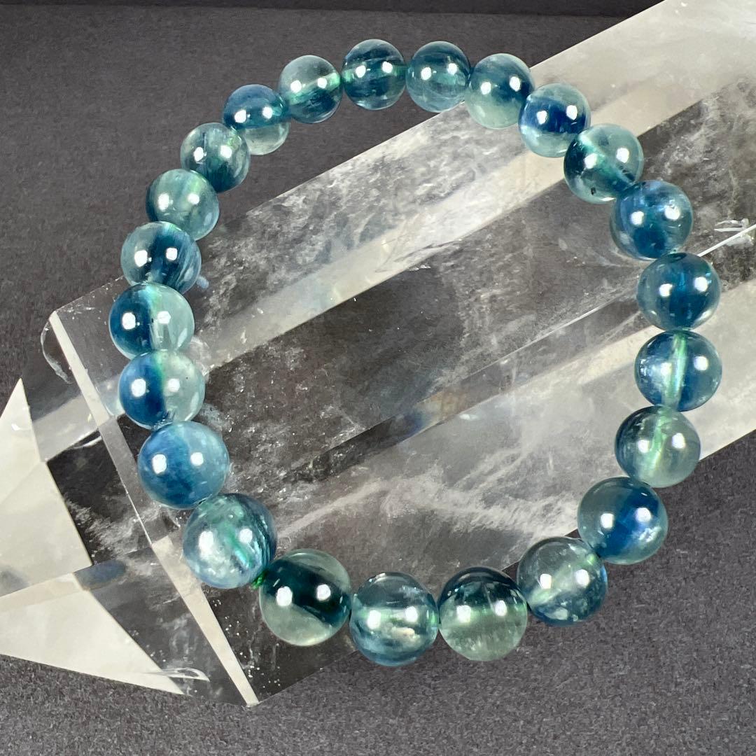 天然石　グリーンカイヤナイト　ブレスレット　8ミリ