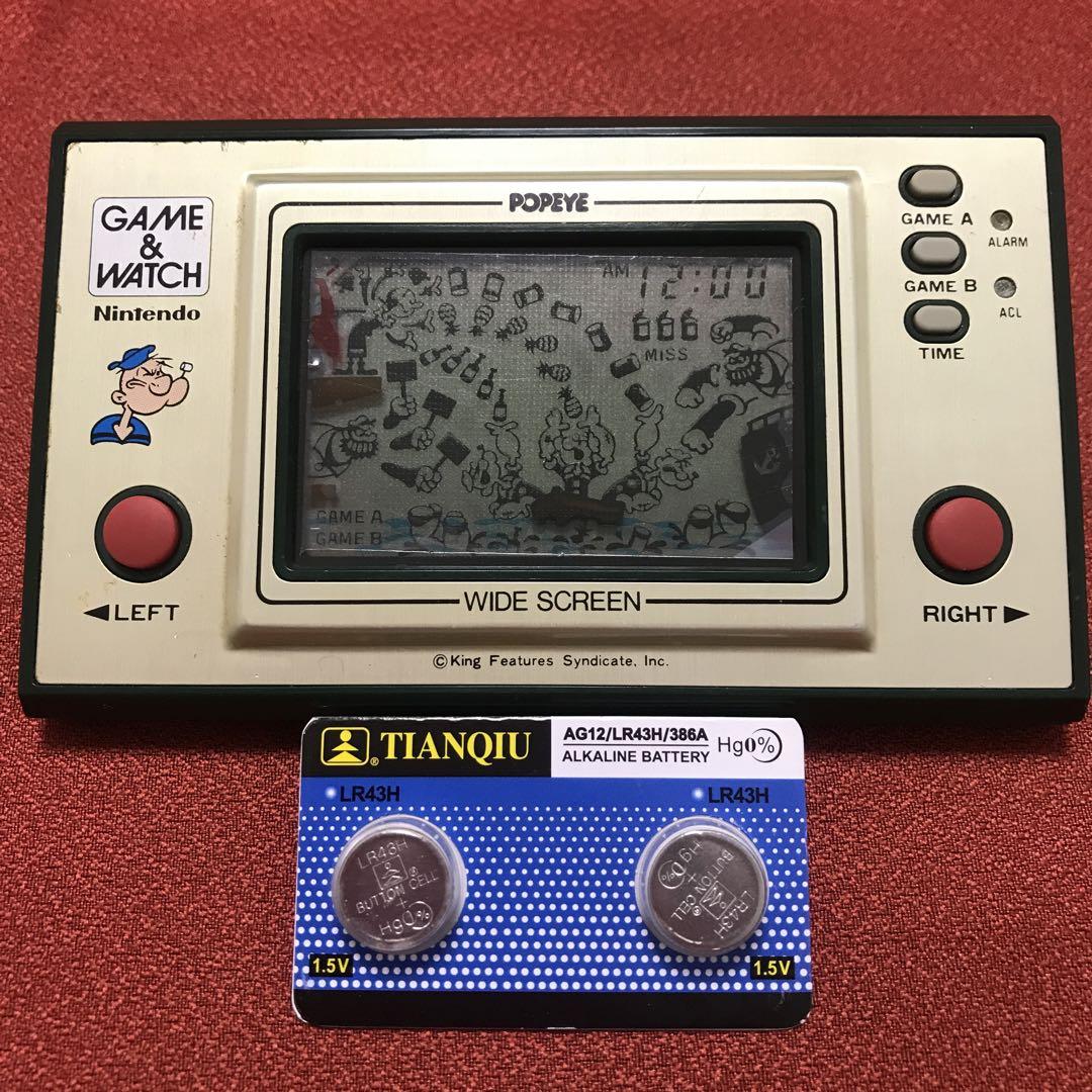 任天堂 - 【反射板・偏光板交換済み 電池付き】任天堂　ゲーム&ウォッチ　ポパイ 反射板・偏光板交換済み 電池付き】任天堂 ゲーム&ウォッチ ポパイ