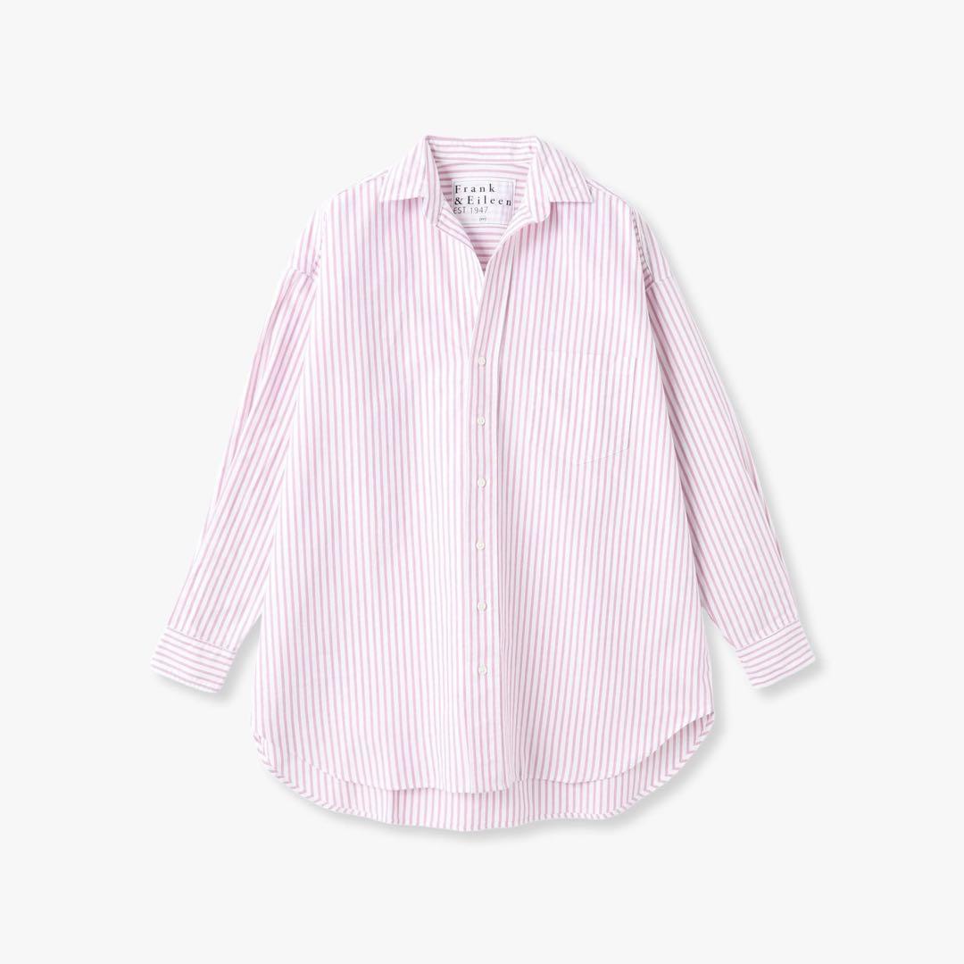 未使用級 フランク&アイリーン 25SS シャーリー ストライプシャツ XL相当