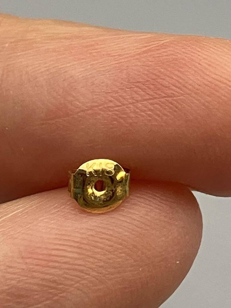 トルマリン　エメラルド　k18 ピアス　金