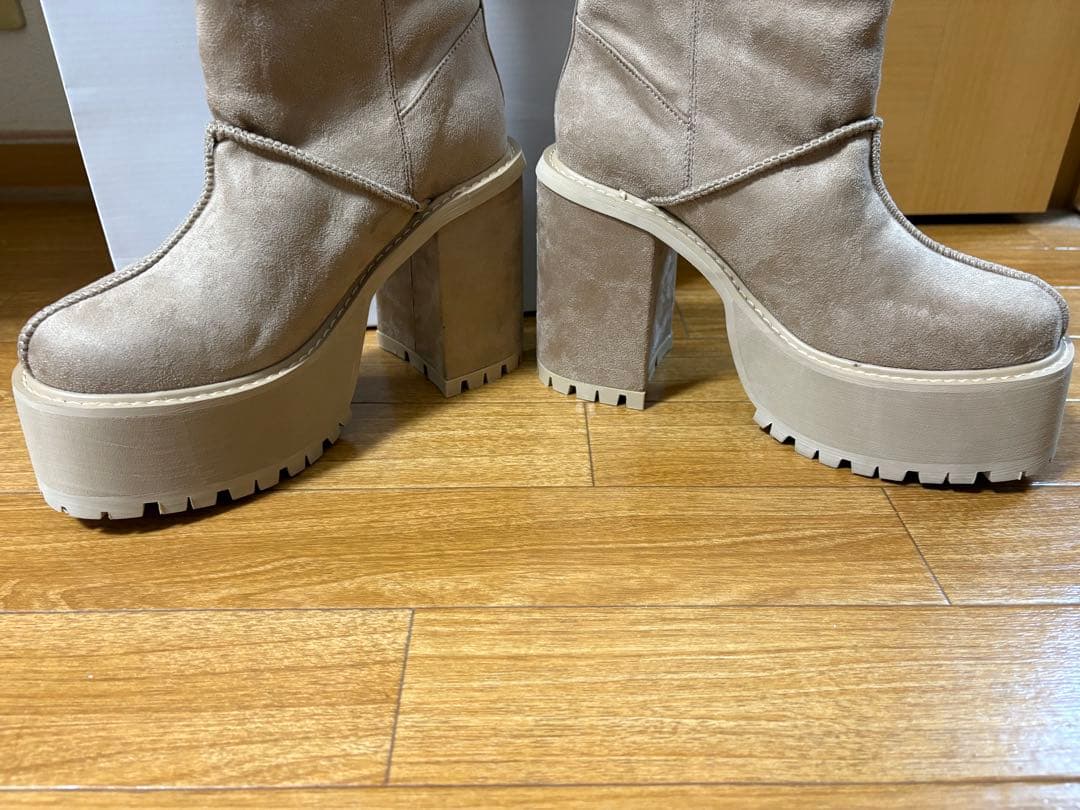 フェイクムートンplatformショートブーツ フェイクムートンplatformショートブーツ