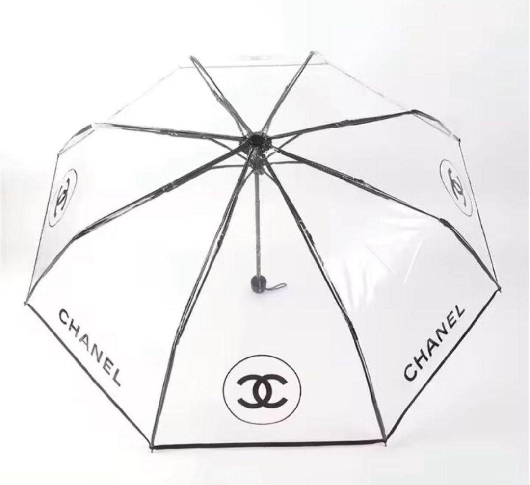 シャネル CHANEL 折り畳み傘 傘 雨傘 折りたたみ傘 ノベルティ ビニール