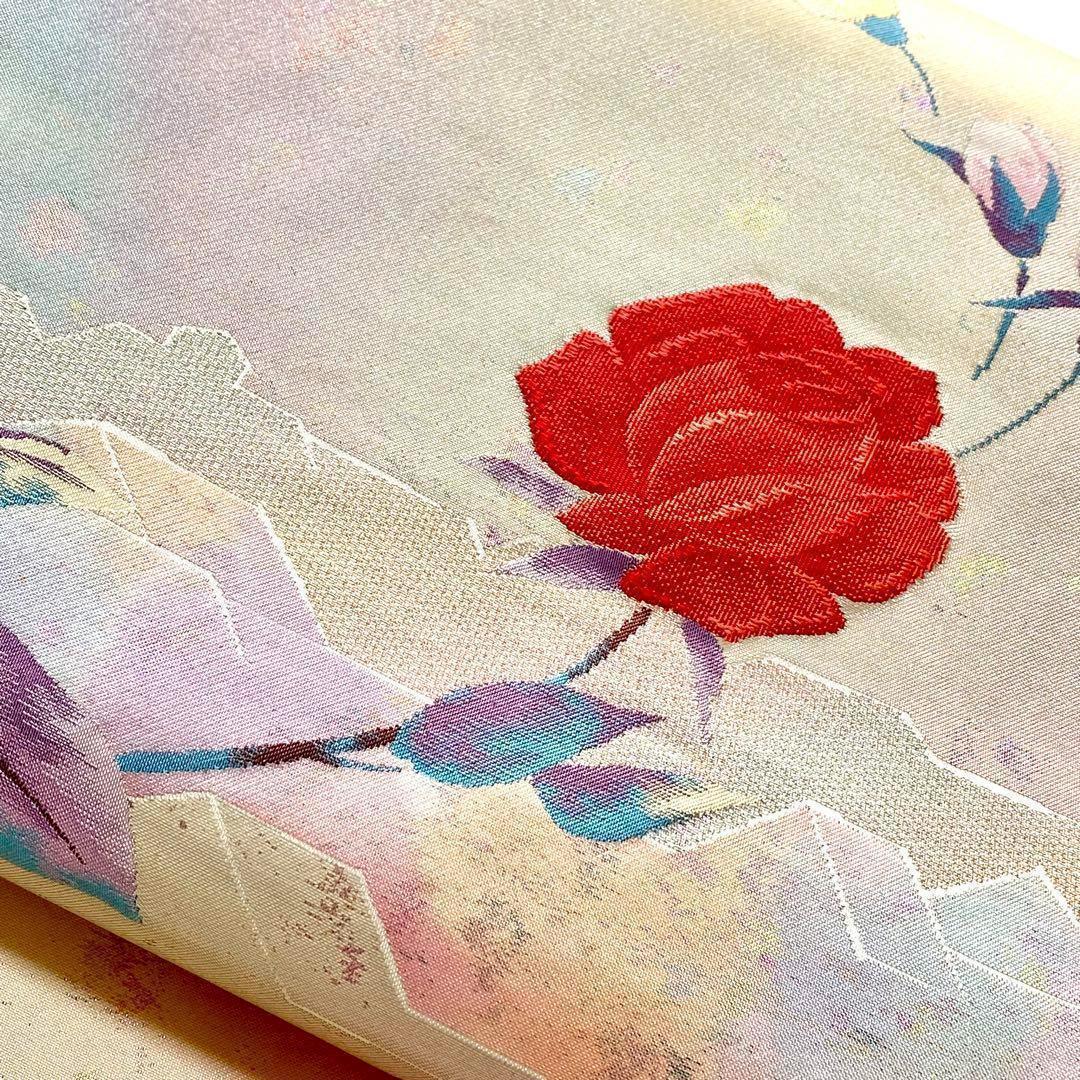 名古屋帯 薔薇