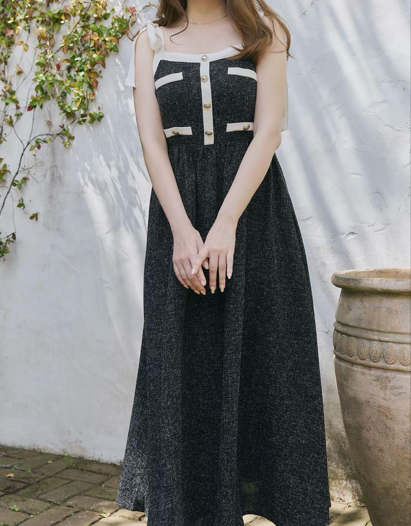 herlipto Verona Tweed Long Dress