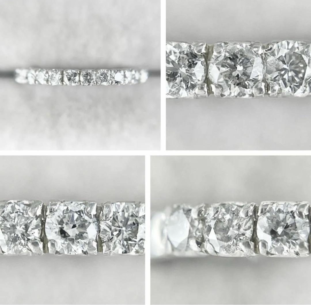 ハーフ エタニティリング ダイヤ 0.1ct 18金 ピンクゴールド K18