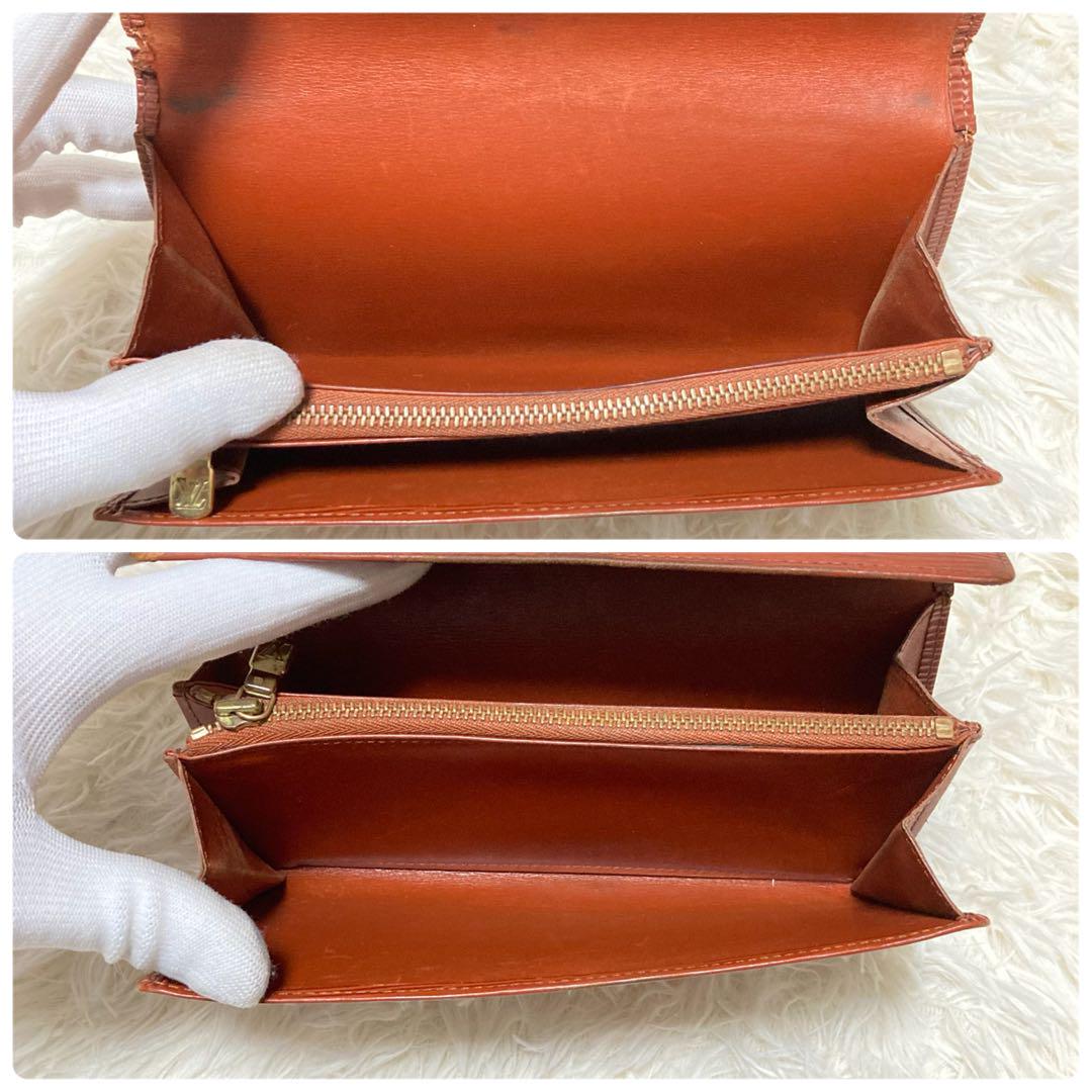 LOUIS VUITTON 長財布 ポシェット ポルト モネ クレディ ブラウン