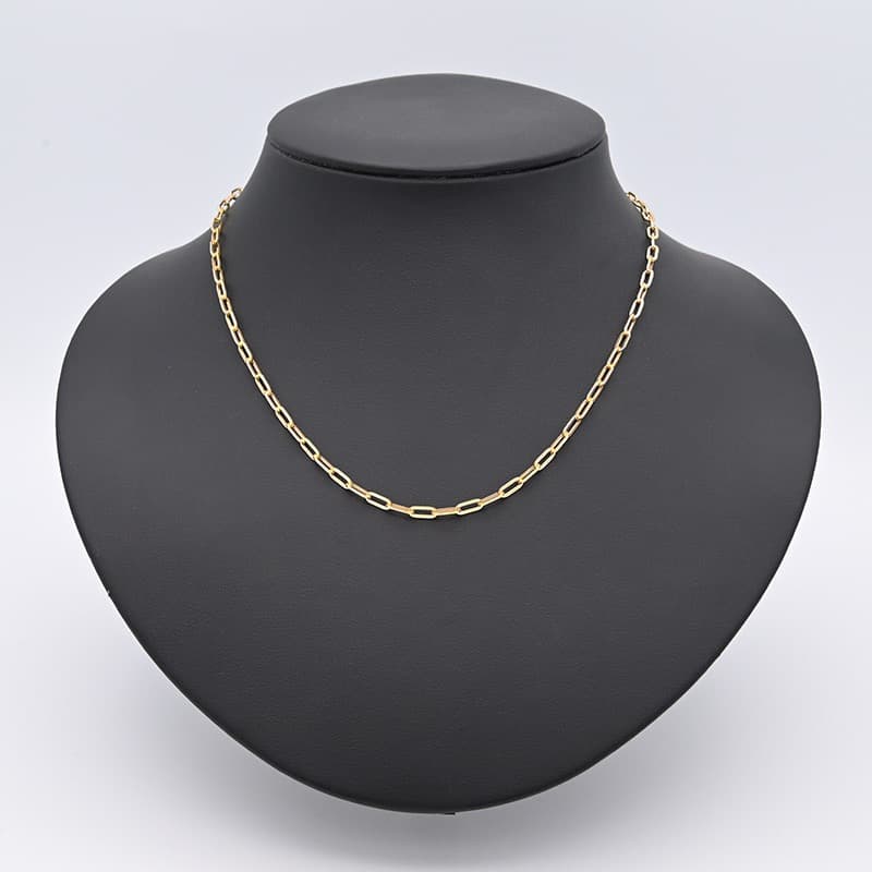 K18 クリップチェーン ネックレス 幅2.5mm 3.0g 40cm新品、♥