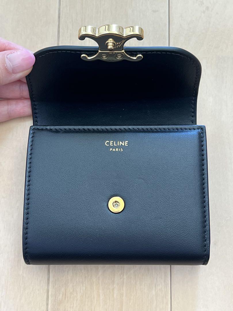 【新品未使用】CELINE トリオンフ ブラック 三つ折り財布