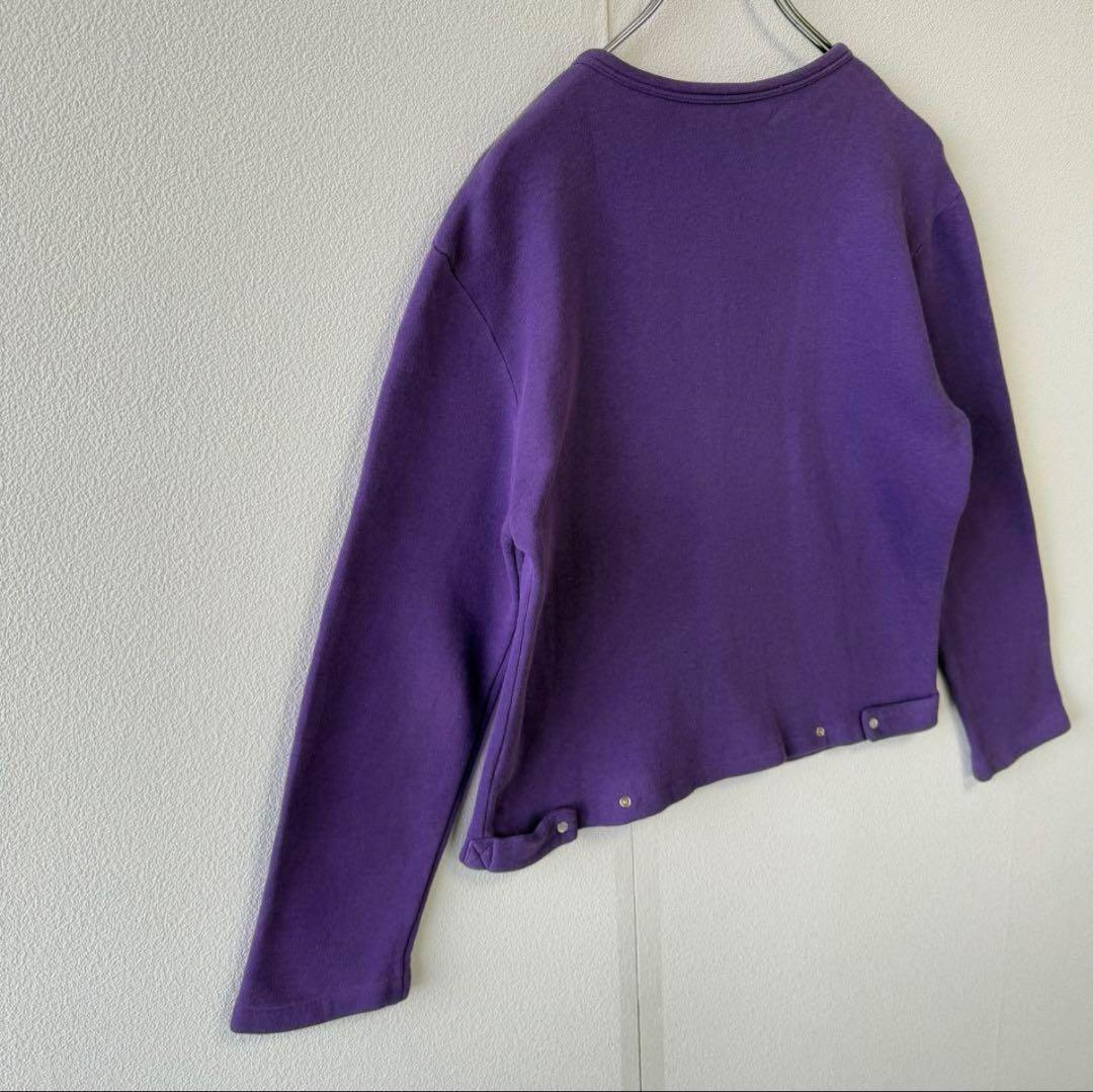 90's agnes b. アニエスべー スナップカーディガン パープル