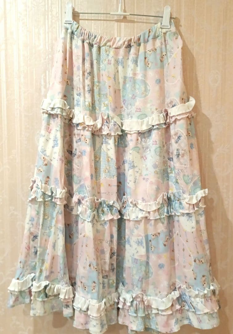 ナイルパーチ オリジナルプリントパッチワーク柄ロングスカート ナイルパーチ オリジナルプリントパッチワーク柄ロングスカート