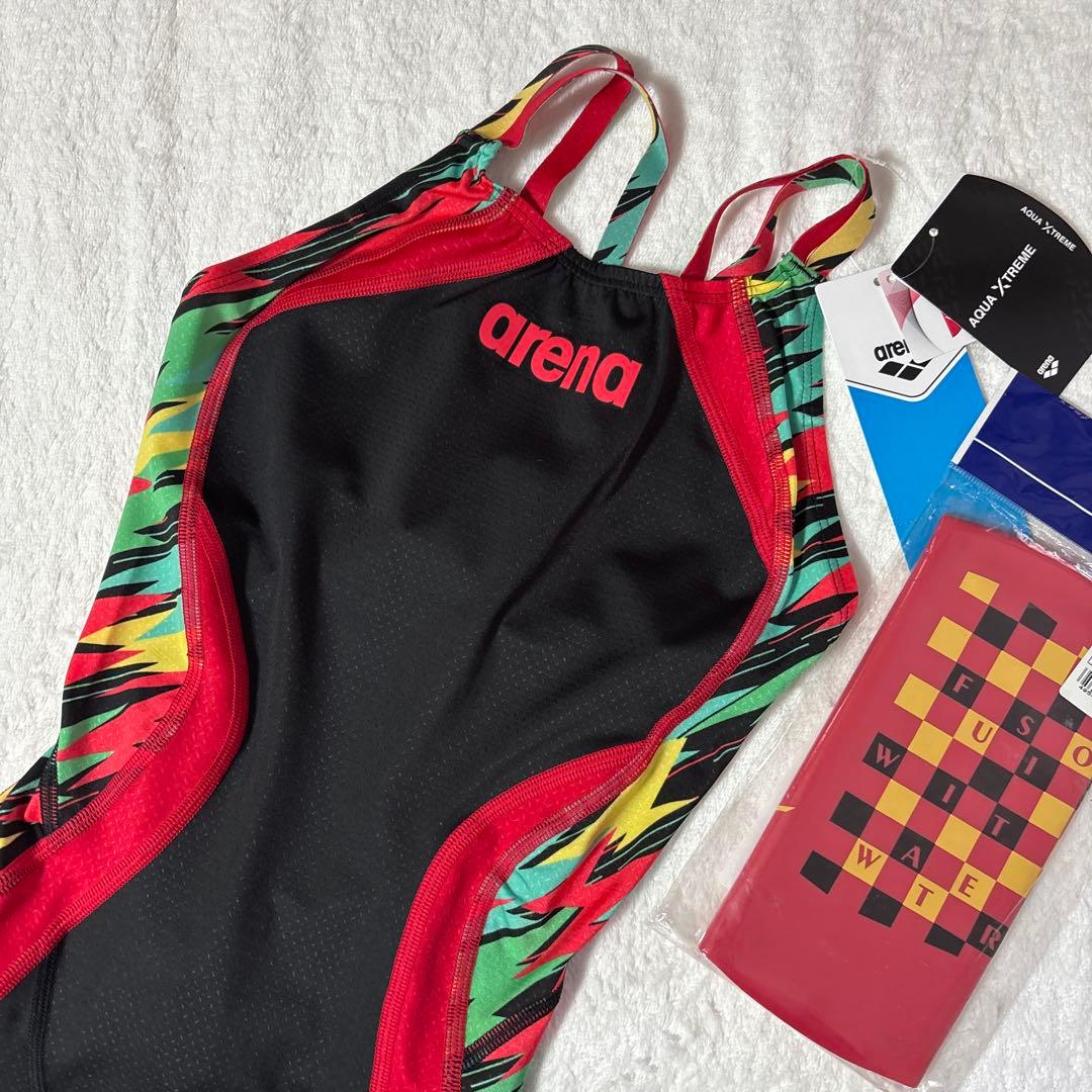 新品　レディース　アリーナ　競泳水着　O アクアエクストリーム　赤